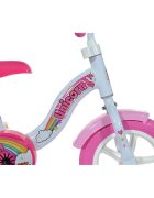 DINO BIKES Bicicleta copii Unicorn 10 inch de la 3 ani inaltimea 78-90 cm roti spuma EVA scaun ergonomic roti ajutatoare detasabile
