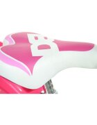 DINO BIKES Bicicleta copii Unicorn 14 inch varsta 4-7 ani inaltimea 95-115 cm frana de mana pe roata din fataspate cosulet fata si scaun pentru papusa in spate pinion spate fix roti ajutatoare detasabile