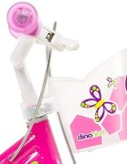 DINO BIKES Bicicleta fetite 146 RN Roz 14 inch varsta 4-7 ani inaltimea recomandata 95-115 cm roti ajutatoare frana pe ambele roti