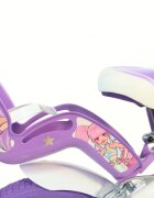 DINO BIKES Bicicleta pentru copii K-Pop 14 inch inaltime utilizator 95-115 cm sa si ghidon reglabile roti ajutatoare aparatoare lant cosulet pentru cumparaturi si scaunel pentru papusa greutate admisa 50 kg
