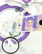 DINO BIKES Bicicleta pentru copii K-Pop 14 inch inaltime utilizator 95-115 cm sa si ghidon reglabile roti ajutatoare aparatoare lant cosulet pentru cumparaturi si scaunel pentru papusa greutate admisa 50 kg