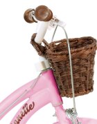 DINO BIKES Bicicleta pentru copii Retro Roz 12 inch inaltime utilizator 87-110 cm cadru din aluminiu cosulet frontal roti ajutatoare aparatoare lant