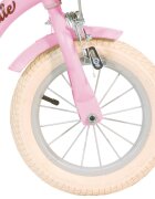 DINO BIKES Bicicleta pentru copii Retro Roz 12 inch inaltime utilizator 87-110 cm cadru din aluminiu cosulet frontal roti ajutatoare aparatoare lant