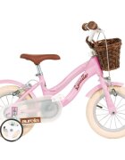 DINO BIKES Bicicleta pentru copii Retro Roz 12 inch inaltime utilizator 87-110 cm cadru din aluminiu cosulet frontal roti ajutatoare aparatoare lant