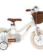 DINO BIKES Bicicleta pentru copii Vintage White 16 inch inaltime cuprinsa intre 107-125 cm roti ajutatoare cosulet claxon aparatoare pentru lant