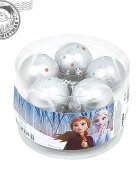 DISNEY Set 10 globuri brad Craciun Frozen argintii 6 cm