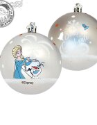 DISNEY Set 10 globuri brad Craciun Frozen argintii 6 cm