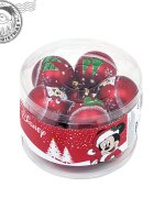 DISNEY Set 10 globuri brad Craciun Mickey Mouse rosii 6 cm