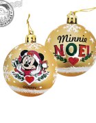 DISNEY Set 10 globuri brad Craciun Minnie Mouse aurii 6 cm
