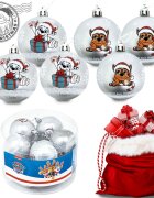 DISNEY Set 10 globuri brad Craciun Paw Patrol argintii