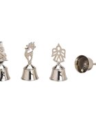 DIVERSE Set 3 clopotei argintii cu model festiv