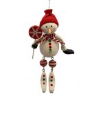 DIVERSE Set 4 ornamente de brad din lemn cu arc