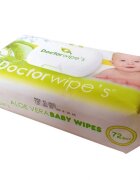 DOCTOR WIPES Servetele umede cu extract de Aloe Vera 72 bucati in cutie cu capac
