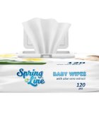 DOCTOR WIPES Servetele umede pentru bebelusicopii Spring Line Pop Up cu Aloe 120 bucati ambalaj cu capac