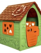 DOHANY Casuta de gradina pentru copii My First Playhouse Verde 98x90x106cm utilizare interiorexterior usa si ferestre cu deschidere