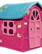DOHANY Casuta mare de gradina pentru copii Play House Magenta 113x111x120 cm utilizare interiorexterior ferestre cu deschidere
