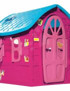DOHANY Casuta mare de gradina pentru copii Play House Magenta 113x111x120 cm utilizare interiorexterior ferestre cu deschidere