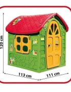 DOHANY Casuta mare de gradina pentru copii Play House Verde 113x111x120 cm utilizare interiorexterior ferestre cu deschidere