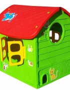 DOHANY Casuta mare de gradina pentru copii Play House Verde 113x111x120 cm utilizare interiorexterior ferestre cu deschidere