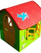 DOHANY Casuta mare de gradina pentru copii Play House Verde 113x111x120 cm utilizare interiorexterior ferestre cu deschidere