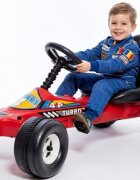 DOHANY Kart cu pedale pentru copii Go Cart Formula 1 96x43x40cm plastic inalta calitate spatar inalt varsta 3-5 ani