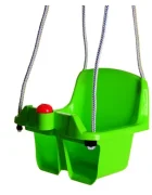 DOHANY Leagan cu spatar pentru bebelusi Verde deschis franghii reglabile buton cu sunete utilizare interiorexterior