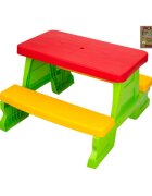 DOHANY Masuta de picnic pentru 4 copii Picnic Verde utilizare interiorexterior plastic rezistent UV margini rotunjite sarcina maxima 50kg