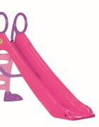 DOHANY Tobogan mare pentru copii Big Roz rezistent UV panta alunecare 200cm utilizare interiorexterior scara mare cu manere sustinere