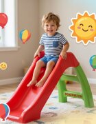 DOHANY Tobogan pentru copii Little Rosupanta alunecare 114 cm utilizare interiorexterior rezistent UV