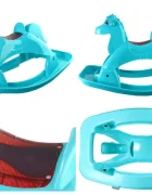 Doloni Calut balansoar pentru copii Turquoise design ergonomic cu manere de siguranta si sezut confortabil dimensiune 89.7 x 53.1 x 55 cm