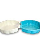 Doloni Capsula de joaca 2-in-1 Piscina si Nisipar pentru copii BlueWhite Shell dimensiune 79.5 x 86 x 37.7 cm