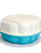 Doloni Capsula de joaca 2-in-1 Piscina si Nisipar pentru copii BlueWhite Shell dimensiune 79.5 x 86 x 37.7 cm