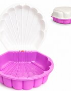 Doloni Capsula de joaca 2-in-1 Piscina si Nisipar pentru copii PinkWhite Shell dimensiune 79.5 x 86 x 37.7 cm