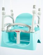 Doloni Leagan suspendabil 3 in 1 pentru copii GreyTurquoise cu suport spate opritor picioare centura siguranta dimensiune 33 x 39.7 x 41.1 cm