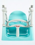 Doloni Leagan suspendabil 3 in 1 pentru copii GreyTurquoise cu suport spate opritor picioare centura siguranta dimensiune 33 x 39.7 x 41.1 cm