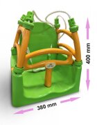 Doloni Leagan suspendabil pentru copii verde 3in1 bara de protectie detasabilacenturi de sigurantasfori cu lungime reglabila
