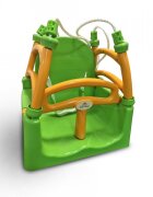 Doloni Leagan suspendabil pentru copii verde 3in1 bara de protectie detasabilacenturi de sigurantasfori cu lungime reglabila