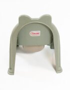 Doloni Olita pentru copii BeigeTurquoise Tiger design robust cu spatar inalt cotiere si vas colector detasabil dimensiune 38 x 29 x 30 cm