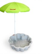 Doloni Piscina si ladita de nisip 2-in-1 pentru copii Grey Flower 80 x 87 x 20 cm design multifunctional cu Umbrela reglabila inclusa