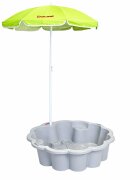 Doloni Piscina si ladita de nisip 2-in-1 pentru copii Grey Flower 80 x 87 x 20 cm design multifunctional cu Umbrela reglabila inclusa