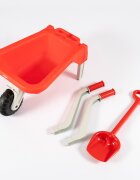 Doloni Roaba de jucarie pentru copii Red cu manere ergonomice si lopata de lucru inclusa dimensiune 87 x 50 x 38 cm