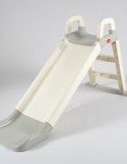 Doloni Tobogan pentru copii WhiteGrey cu trepte si manere de sustinere dimensiune 144.5 x 60.2 x 79.2 cm