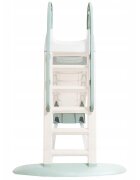 Doloni Tobogan pentru copii XXL WhiteGreen cu trepte si manere ergonomice de sustinere dimensiune 243.8 x 100 x 149.3 cm