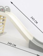Doloni Tobogan pentru copii XXL WhiteGreen cu trepte si manere ergonomice de sustinere dimensiune 243.8 x 100 x 149.3 cm