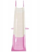 Doloni Tobogan pentru copii XXL WhitePink cu trepte si manere ergonomice de sustinere dimensiune 243.8 x 100 x 149.3 cm
