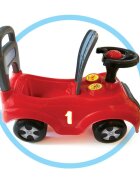DOLU Masina Ride-On fara pedale rosie de la 12 luni cu spatiu de depozitare sub scaun destinata copiilor cu o greutate de maxim 23 kg