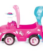 DOLU Masinuta copii de impins 4 in 1 Step car Unicorn cu maner detasabil sunete amuzante spatiu depozitare sub scaun Suport pentru picioare detasabil bara de protectie