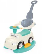 DOLU Masinuta pentru copii 4 in 1 Step car Pastel cu maner detasabil sunete spatiu depozitare sub scaun suport pentru picioare detasabil bara de protectie
