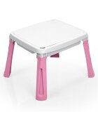 DOLU Masuta de activitati 3 in 1 pentru copii alb - roz include galetusa stropitoare grebla lopatica barcuta o forma pentru nisip