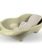 Dolu Nuve Cadita cu suport anatomic Hippo verde eco designul usor si compact cu dop de scurgere 6 luni+